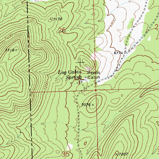 Topographic Map of Reeds Cabin, UT