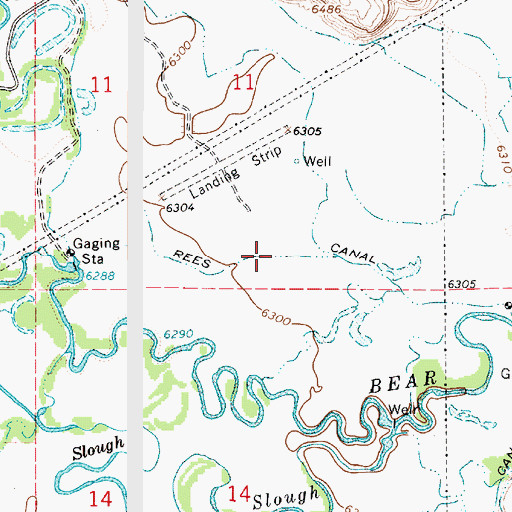 Topographic Map of Rees Canal, UT