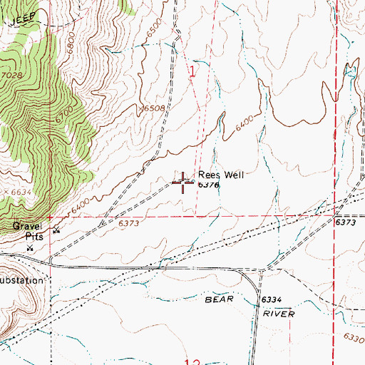 Topographic Map of Rees Well, UT