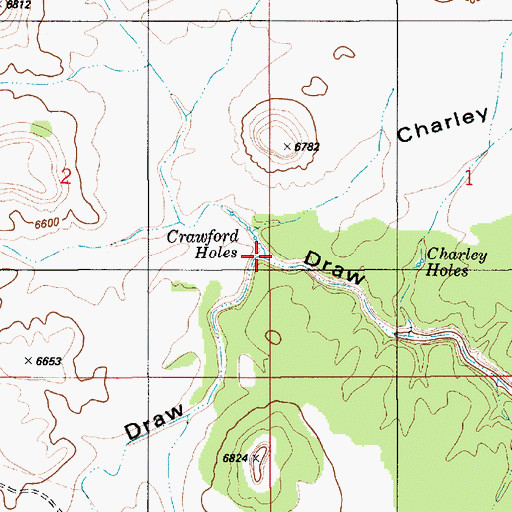 Topographic Map of Reid Neilson Draw, UT