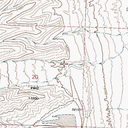 Topographic Map of Reilly Canyon, UT