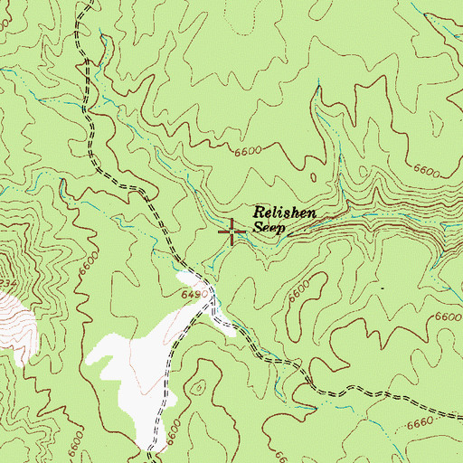 Topographic Map of Relishen Seep, UT