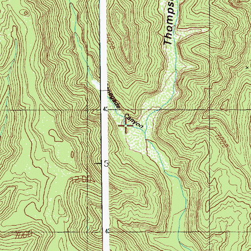 Topographic Map of Renegade Canyon, UT