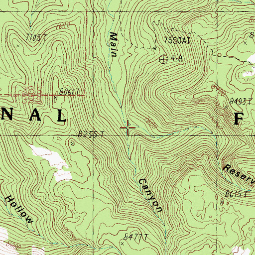 Topographic Map of Reservoir Canyon, UT