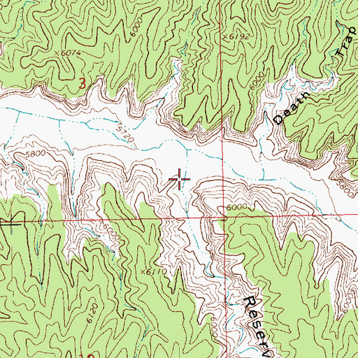 Topographic Map of Reservoir Canyon, UT