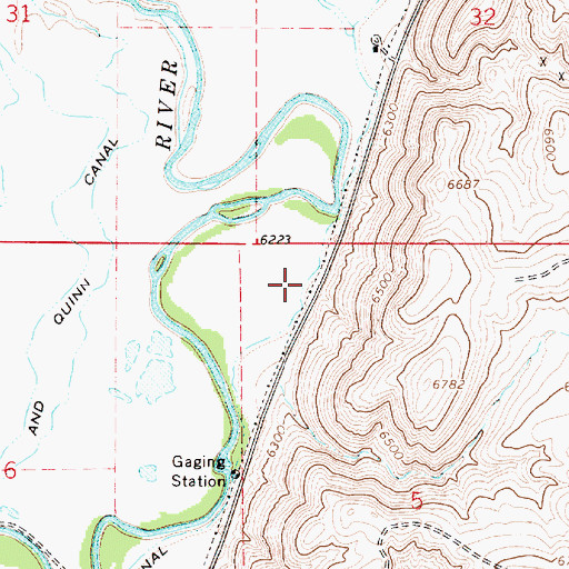 Topographic Map of Rex Canal, UT