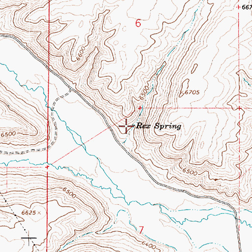 Topographic Map of Rex Spring, UT
