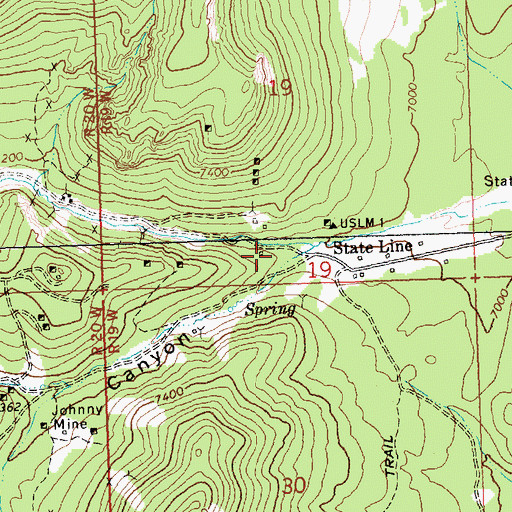 Topographic Map of Rice Canyon, UT