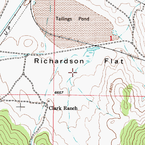 Topographic Map of Richardson Flat, UT