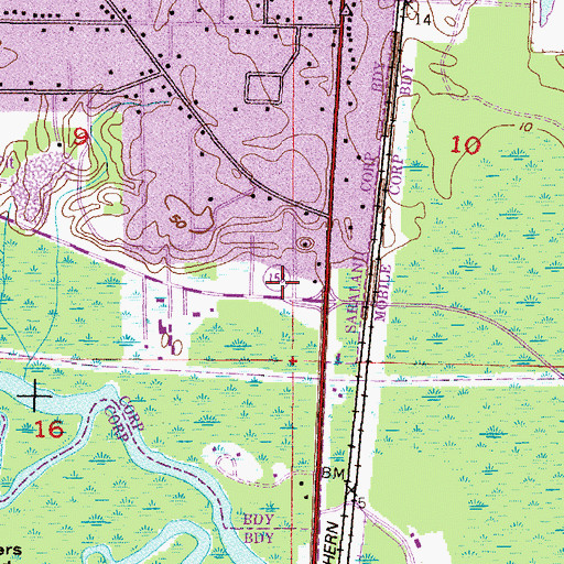 Topographic Map of Calvary Temple Assembly of God Church, AL
