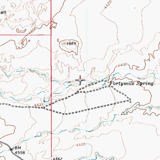 Topographic Map of Right Fork Fortymile Gulch, UT