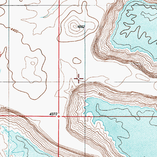 Topographic Map of Right Fork Kane Wash, UT