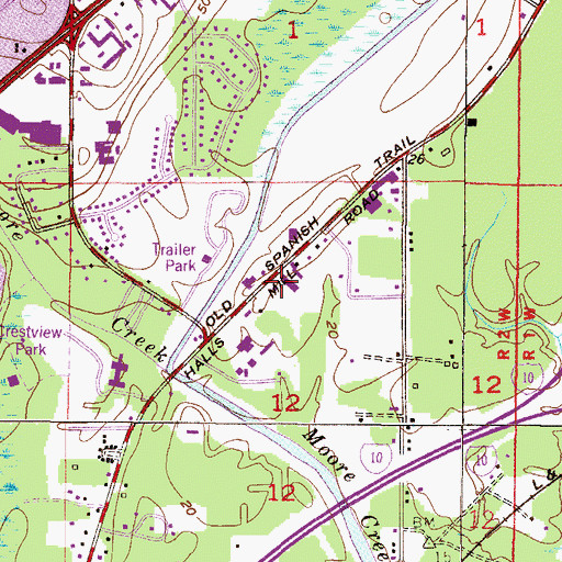 Topographic Map of Calvary United Pentecostal Church, AL