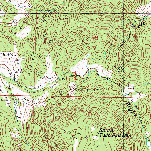 Topographic Map of Right Fork Ranch Canyon, UT