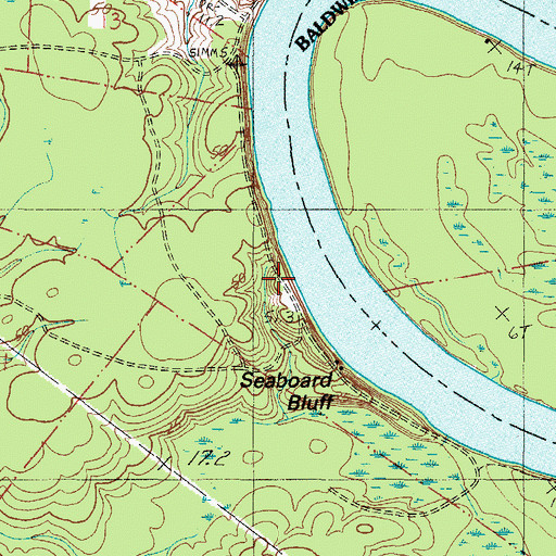 Topographic Map of Calvert Landing, AL