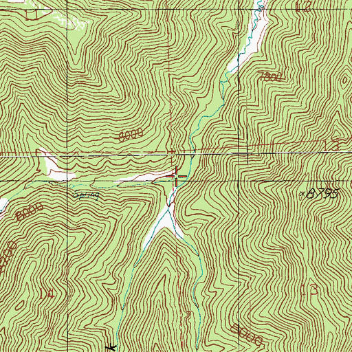 Topographic Map of Right Hand Fish Creek, UT