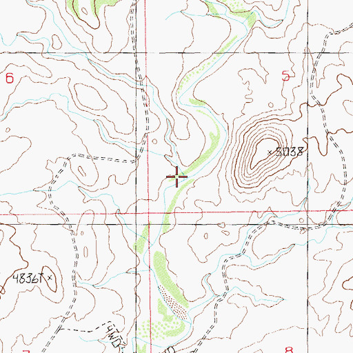 Topographic Map of Right Hand Fork Cottonwood Wash, UT