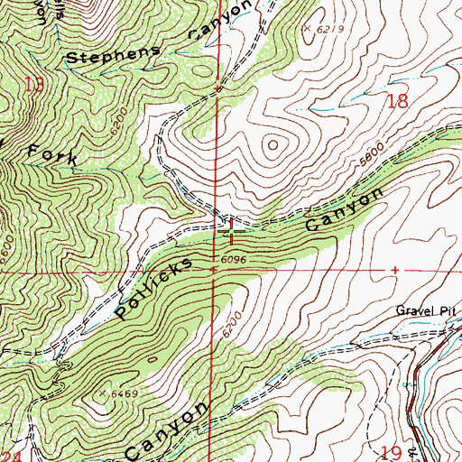 Topographic Map of Right Hand Fork Pollicks Canyon, UT