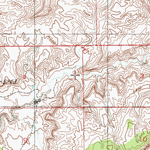 Topographic Map of Right Hand Horse Canyon, UT