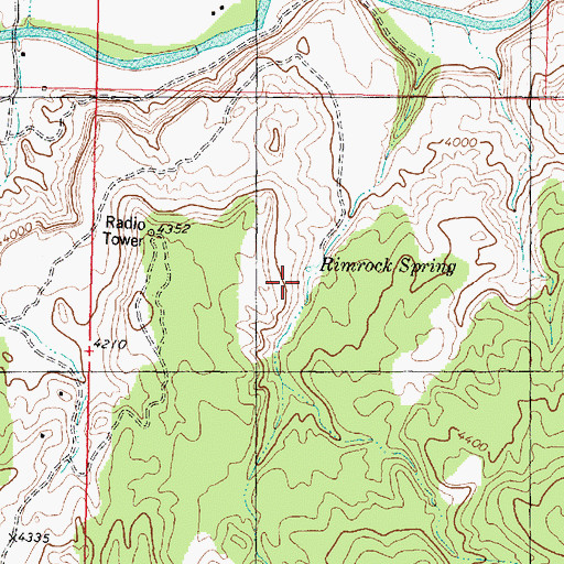 Topographic Map of Rimrock Spring, UT
