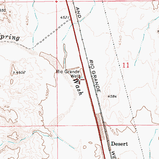 Topographic Map of Rio Grande Well, UT