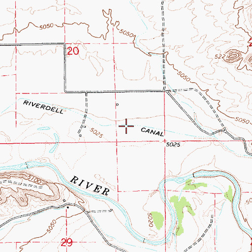 Topographic Map of Riverdell Canal, UT