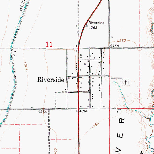 Topographic Map of Riverside, UT