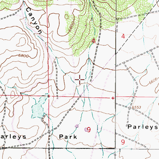 Topographic Map of Road Canyon, UT