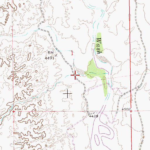 Topographic Map of Road Canyon, UT