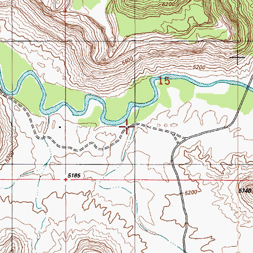 Topographic Map of Road Draw, UT