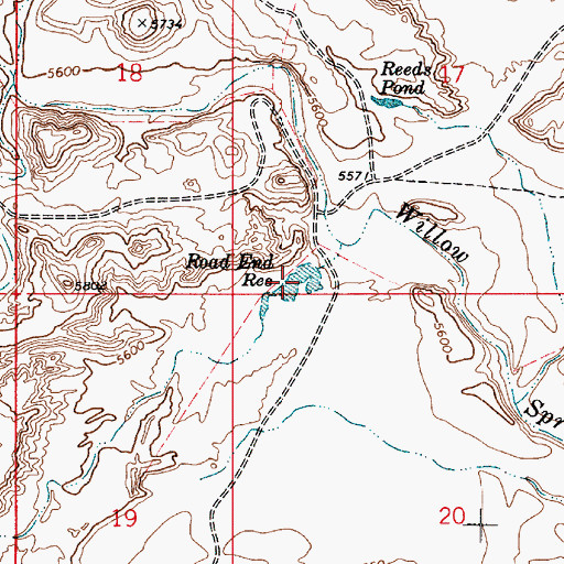 Topographic Map of Road End Reservoir, UT