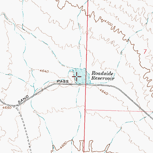 Topographic Map of Roadside Reservoir, UT