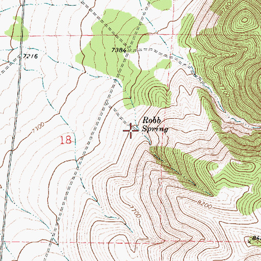 Topographic Map of Robb Spring, UT