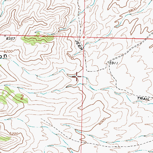Topographic Map of Robbers Roost Canyon, UT