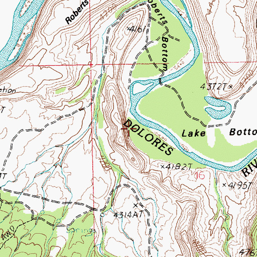 Topographic Map of Roberts Bottom, UT