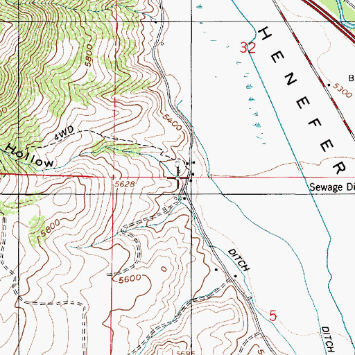 Topographic Map of Roberts Hollow, UT