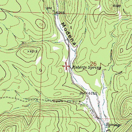 Topographic Map of Roberts Spring, UT