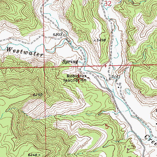 Topographic Map of Robidoux Inscription, UT