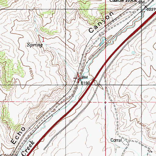 Topographic Map of Robinson Creek, UT