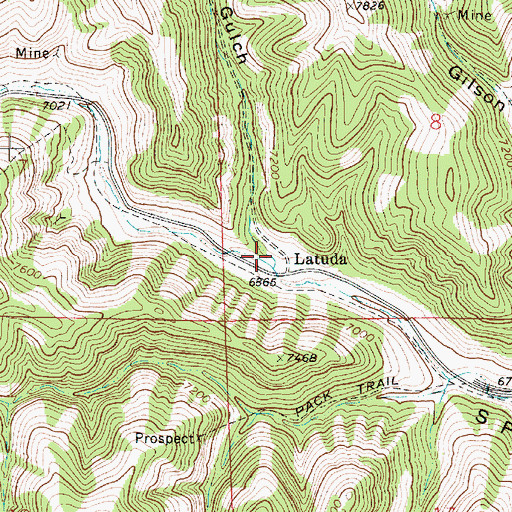 Topographic Map of Robinson Gulch, UT