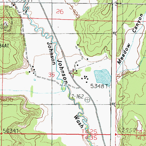 Topographic Map of Robinson Ranch, UT