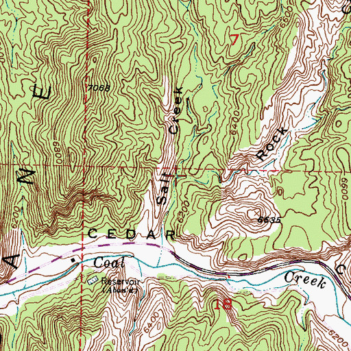 Topographic Map of Rock Canyon, UT