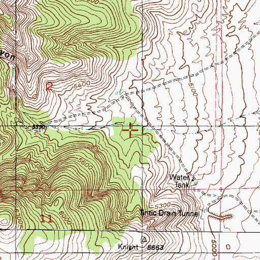 Topographic Map of Rock Canyon, UT
