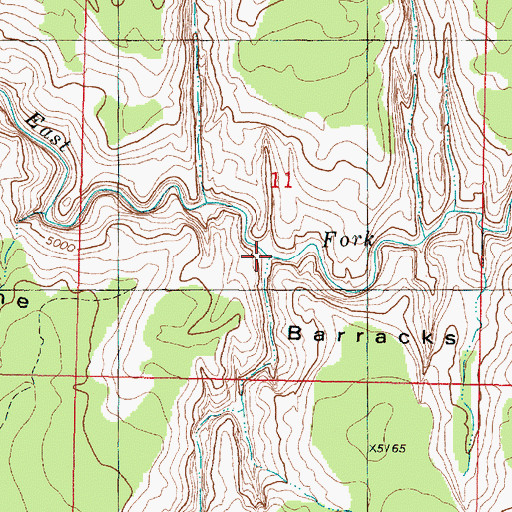 Topographic Map of Rock Canyon, UT