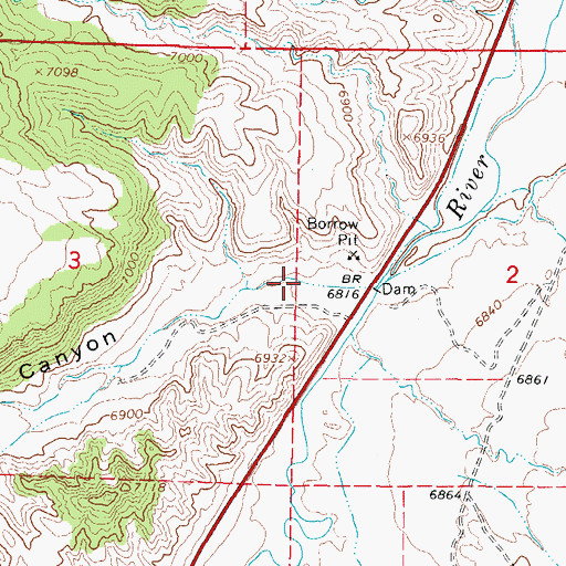 Topographic Map of Rock Canyon, UT