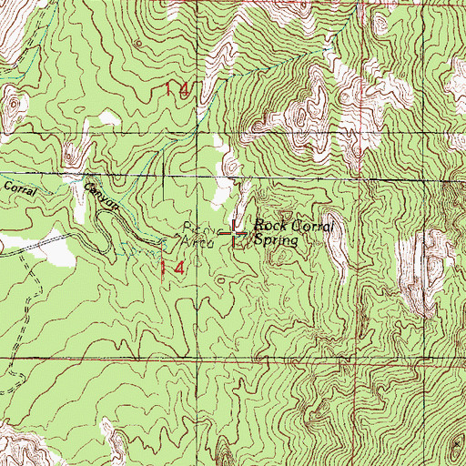 Topographic Map of Rock Corral Spring, UT