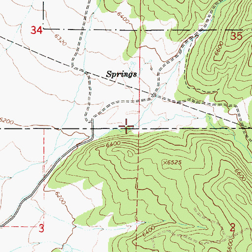Topographic Map of Rock Creek, UT