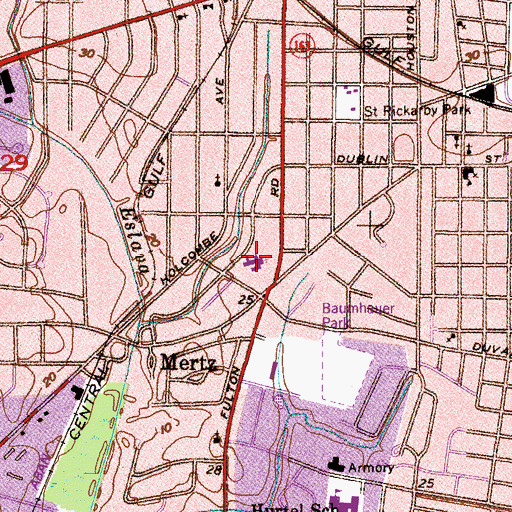 Topographic Map of Carmelite Monastery, AL