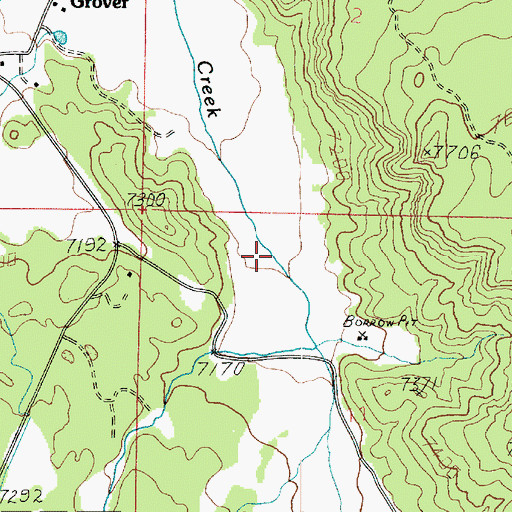 Topographic Map of Rock Creek, UT