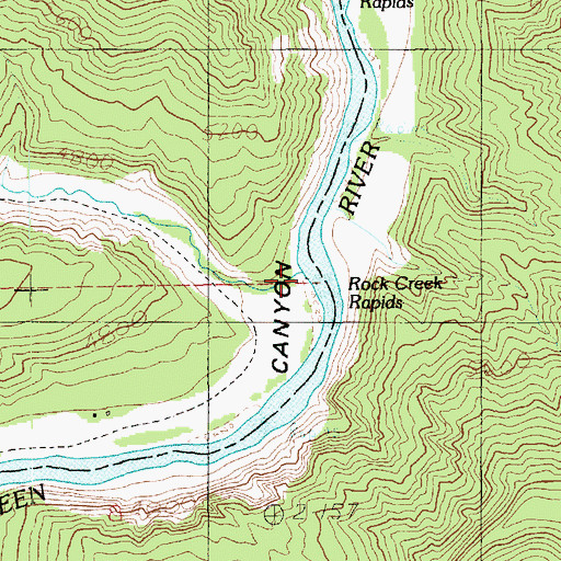 Topographic Map of Rock Creek, UT